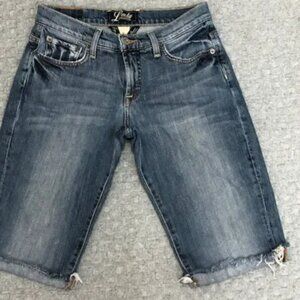 Shorts Womens 2/26 Blue New Easy Rider Low Rise Dark Wash Denim